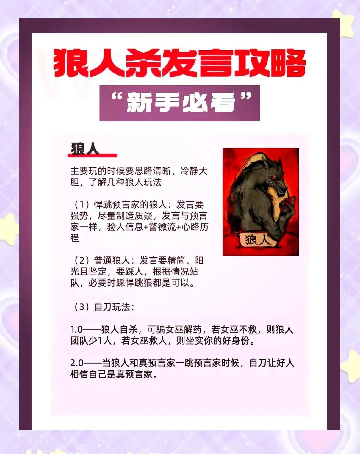 狼人杀游戏规则狼人杀怎么玩
